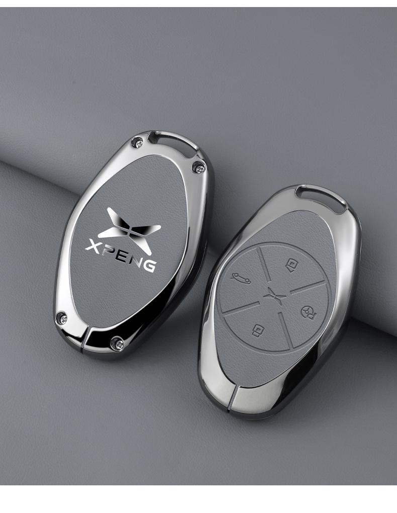 XPeng P7/P5/G3/G3i/G9 Key Case with Buckle & Rope - 2022 Model Car Key Shell Modification