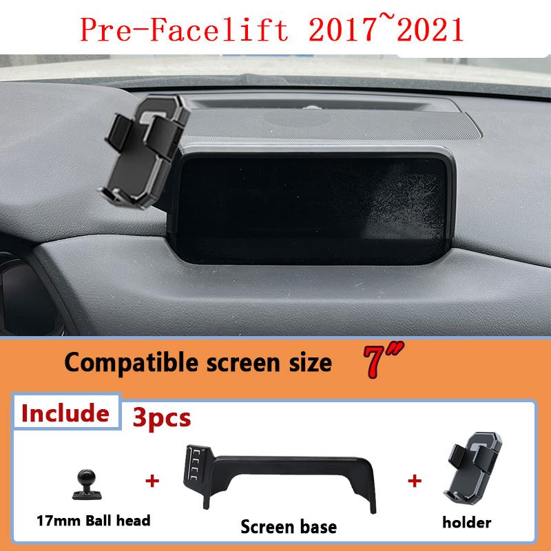 LHD For Mazda CX-5 KF MK2 2017~2025 Car Phone Holder Rotating GPS Navigation Screen Mobile Mount Bracket Stand Auto Accessories