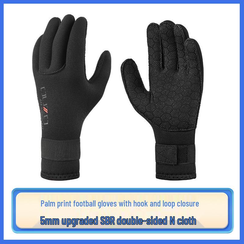 In-Stock Ouzo 5mm Thickened Warm Non-Slip Cut-Resistant Diving Gloves for Snorkeling, Surfing, and Fishing