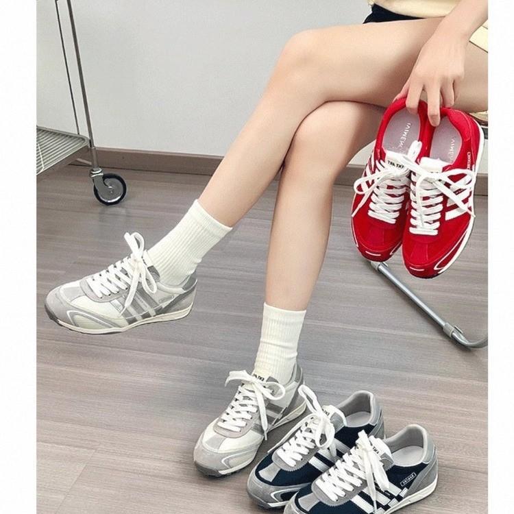 Ретро внутренняя высота увеличивающая немецкие тренировочные туфли женские 2025 новый летний универсальный дышащий сетчатый Forrest Gump обувь на мягкой подошве для альпинизма