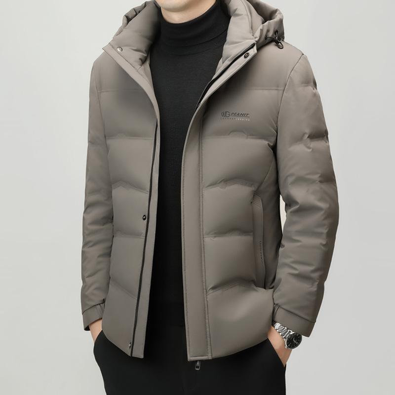 Новая осенне-зимняя мужская короткая куртка-пуховик с капюшоном, утепленная и морозостойкая повседневная куртка-пуховик для молодежи и людей среднего возраста
