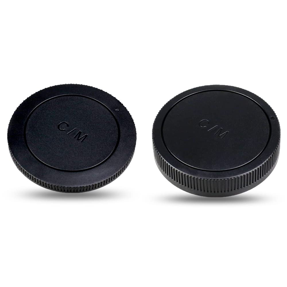 JJC Canon Mount Rear Lens Caps and Body Caps for Canon EOS Kiss Kiss EOS M6 Mark EOS and Other Canon Mount Cameras and Lenses EF-M (2 Pairs) M2, M,