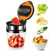 Portable Stainless Steel Mini Fruit Slicer - Easy To Clean, Perfect for Strawberries, Kiwis and More - Perfect for Salads, Cakes and Sandwiches