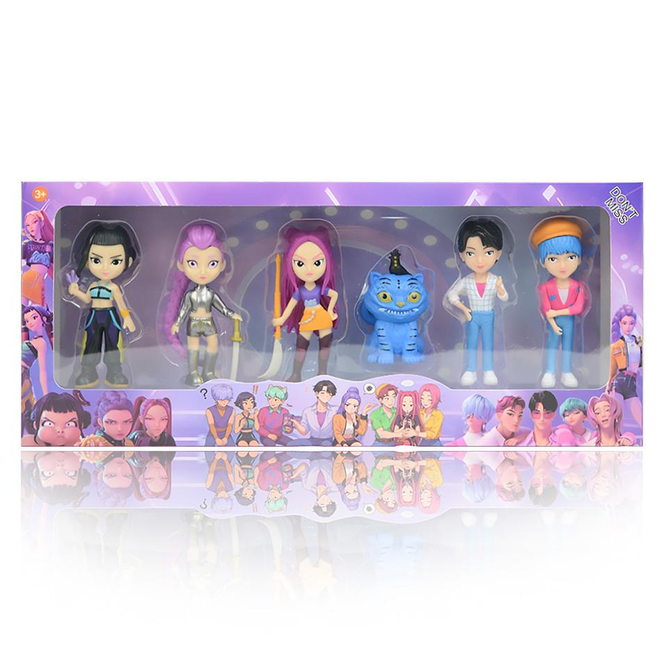 Hot Kpops Devil Hunter Rumi Zoe Mira Anime Polyvinyl Chloride Character Collection Desktop Trinkets Childrens Gift