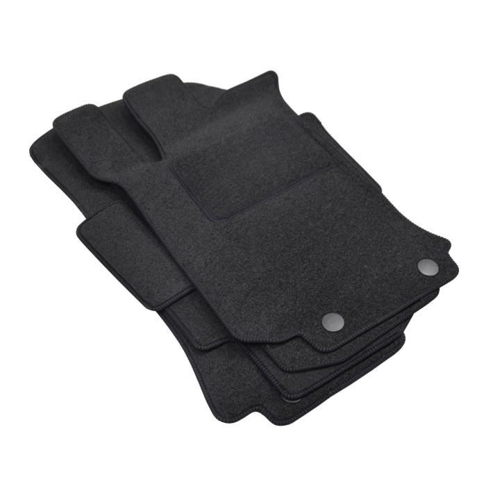 Tapis De Sol - Mercedes - R-class - Velours Noir - 4 Pièces - Ajustement Précis