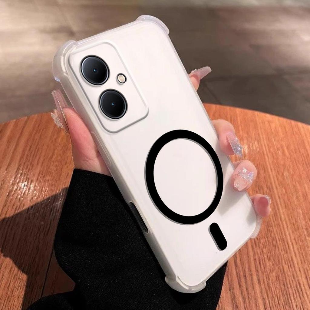 Сделай сам магнитный кольцевой желе-чехол для Vivo Y78 5G, противоударный, с защитой углов-подушек безопасности