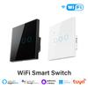 Tuya WiFi Smart Wall Switch EU 4gang Нужен нейтральный провод Сенсорный выключатель Управление умным домом через Smart Life Alexa Google Home