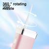 Cordless Oral Irrigator for Travel Water Flosser, 3 Modes, 4 Jet Tips, 180ml Tank, Portable Tongue Cleaning Tool Dental Irrigator, Retractable