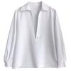 Luxi 2025 Spring V-Neck Long-Sleeve Layered Top for Women