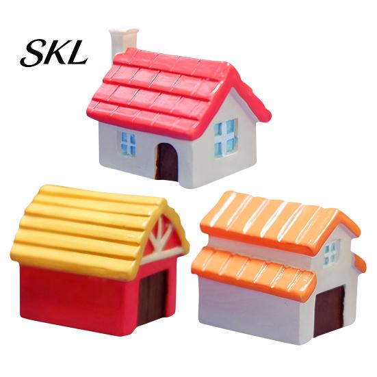 Mini House Model Miniature Figurine, Ornament for Micro Landscape, Small Garden Decoration Doll Fairy Planter Pot Landscape