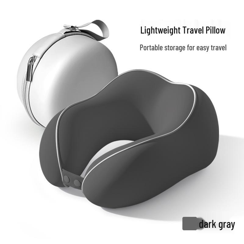 Portable Memory Foam U-Shaped Travel Neck Pillow for Car, Train, and Airplane