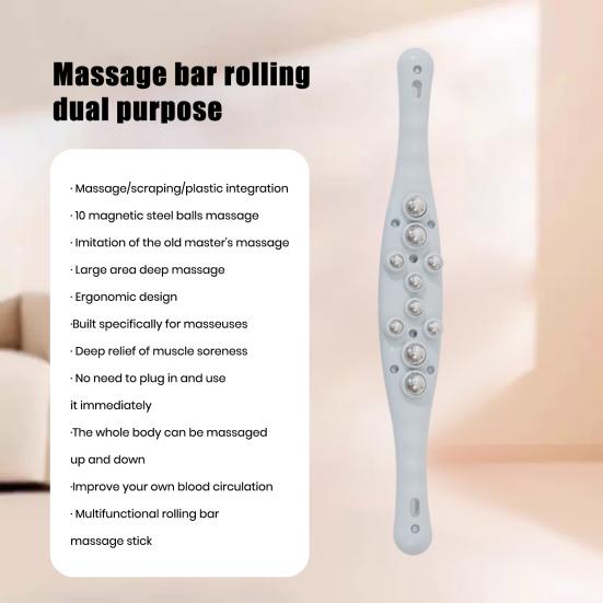 Массажная палочка-ролик, инструмент для глубокого массажа тканей, удобная ручка, массажер для снятия стресса