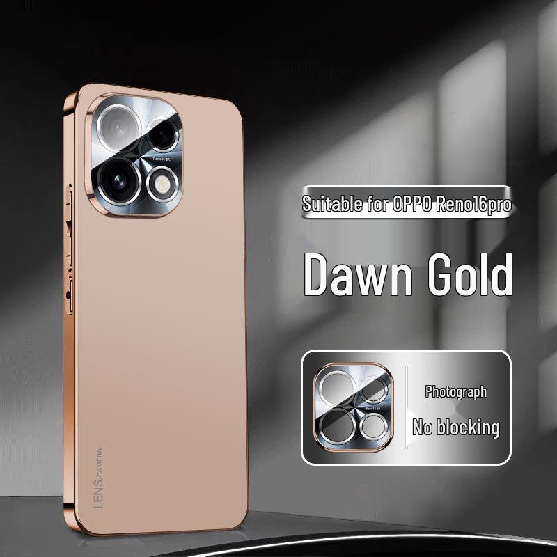 Чехол для телефона OPPO Reno15 FindX9 Гальванизированный Матовый A6Pro Металлическая Линза GT7