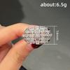 Cao Shi Creative Zircon Ring with Colorful Gemstones - European & American Style