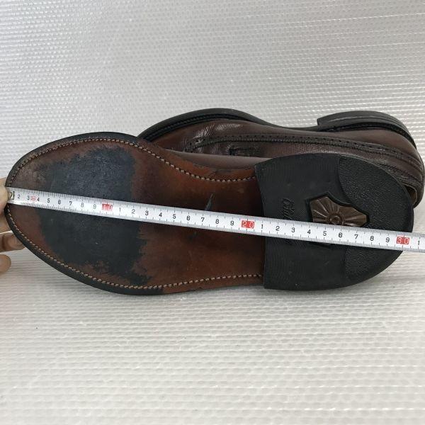 Винтажные туфли UFCW из кожи, сделано в США, 70-80-е годы, рант Goodyear, лонгвинг, 7.5EEE 25.5, коричневые, каблук O'Sullivan(ИСПОЛЬЗОВАЛ)