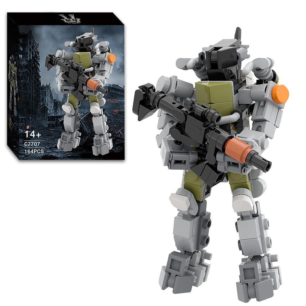 MOC Мобильный костюм Девушка-робот Механическая девушка Модель Модульные конструкторы Игрушки Костюм для Рождества/Сделай сам Детский подарок на день рождения