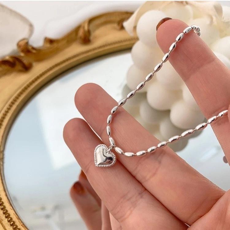 iF ME Модный браслет с подвеской в ​​виде сердца, бусины, серебряные браслеты-цепочки для женщин, аксессуары, ювелирные изделия