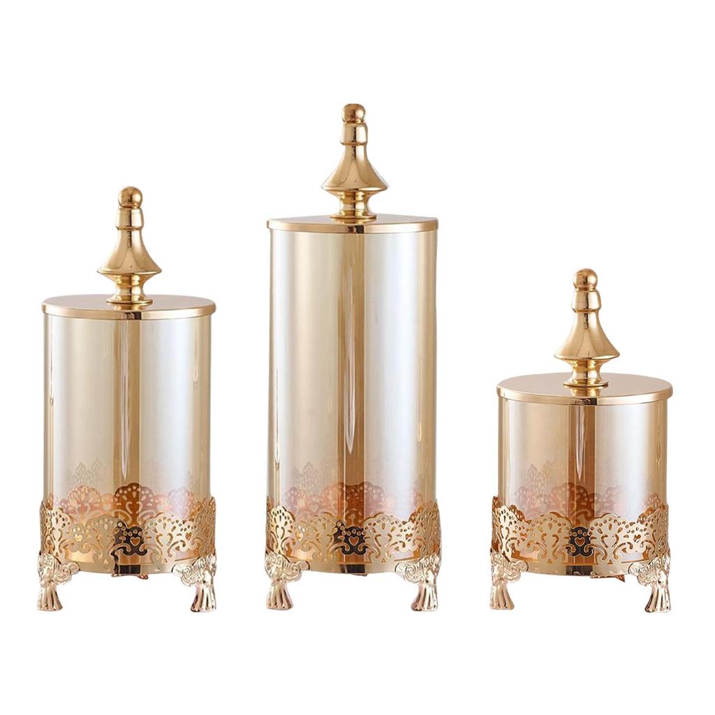 Elegant Candy Jar Storage Canister with Lid for Living Room Party Decoration