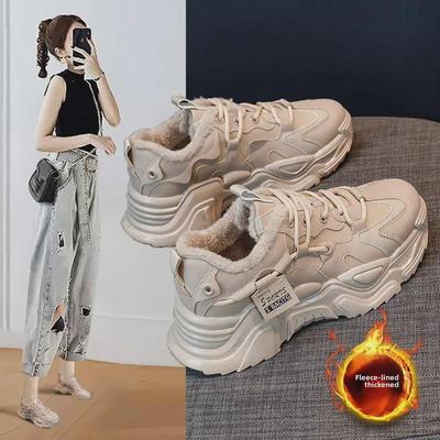 «Женская обувь для пап в корейском стиле 2024 года»: Модные кроссовки на толстой подошве на осень.