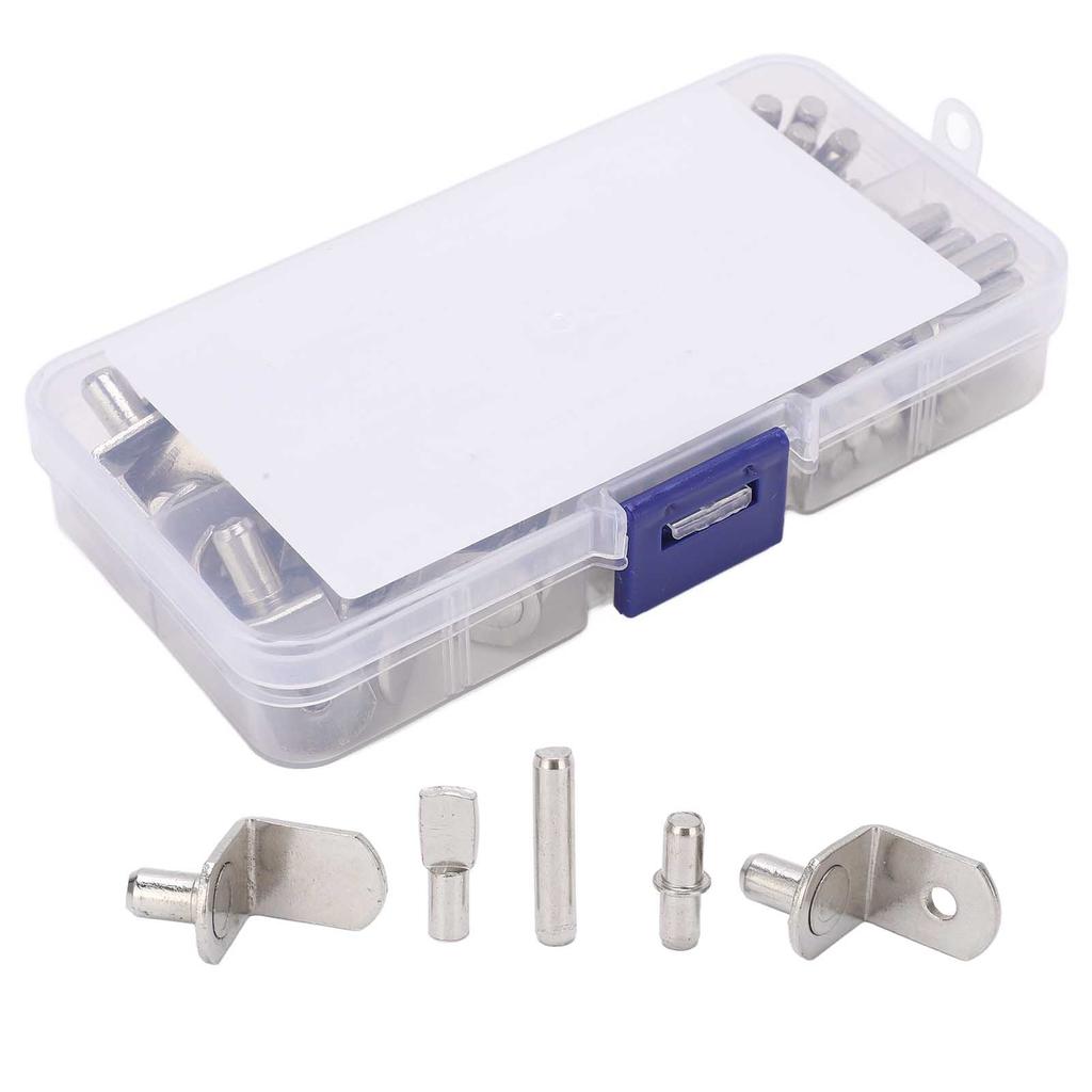 Набор полочных штифтов 5 стилей 88 шт. Никелированные полочные опорные штифты для шкафа дома на колесах, книжной полки, витрины