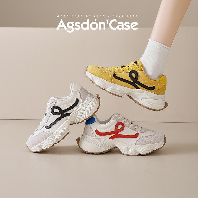 Августин платформа папины кроссовки женские 2025 новая осень легкие спортивные туфли на мягкой подошве повседневные маленькие белые немецкие тренировочные туфли