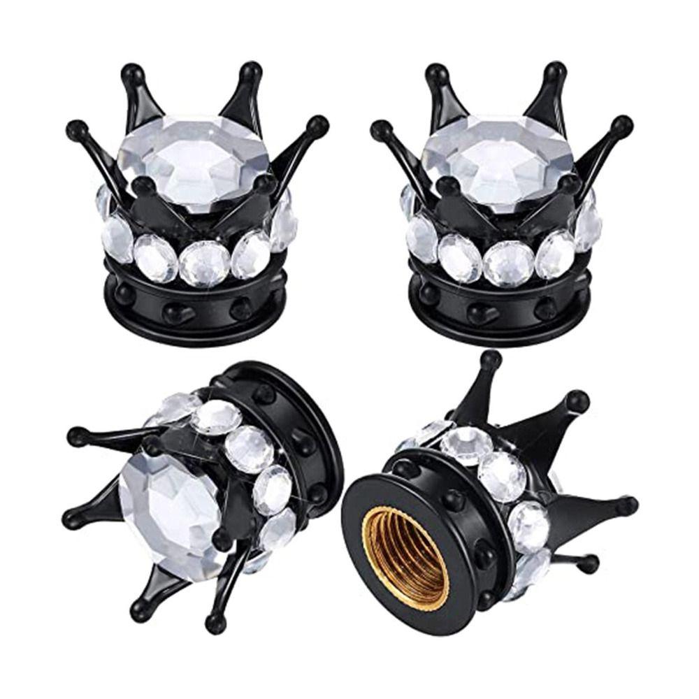 4 шт. корона с бриллиантами автомобильные колпачки для клапанов шин чехлы для автомобильных мотоциклов велосипедов воздушные чехлы авто герметичные стержни