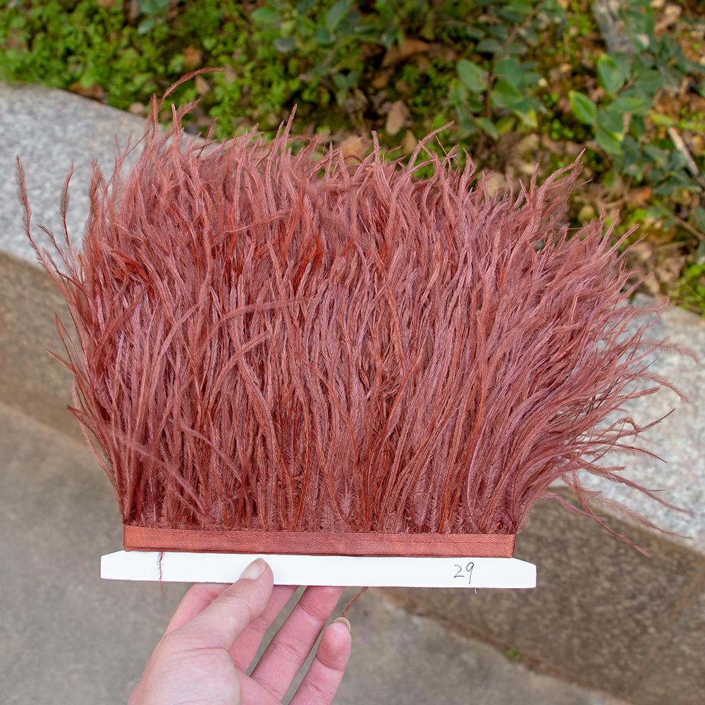 1/5/10Meters Light Purple Ostrich Feathers Ribbon 8-10cm/3-4Inch Long Feather Trim Fringe for Party Costumes Sewing Accessories