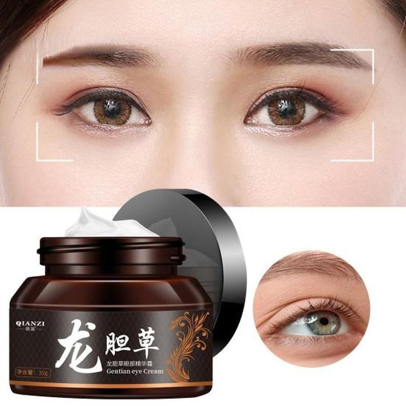 Крем для глаз, натуральный экстракт растения, горечавки, против темных кругов, мешков под глазами, крем от морщин, уход за глазами для нее, для сна