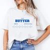Хлопковая футболка с принтом соленого масла Женская футболка с коротким рукавом и круглым вырезом Женская футболка Butter Lover Женская футболка Топы Одежда Camisetas Mujer