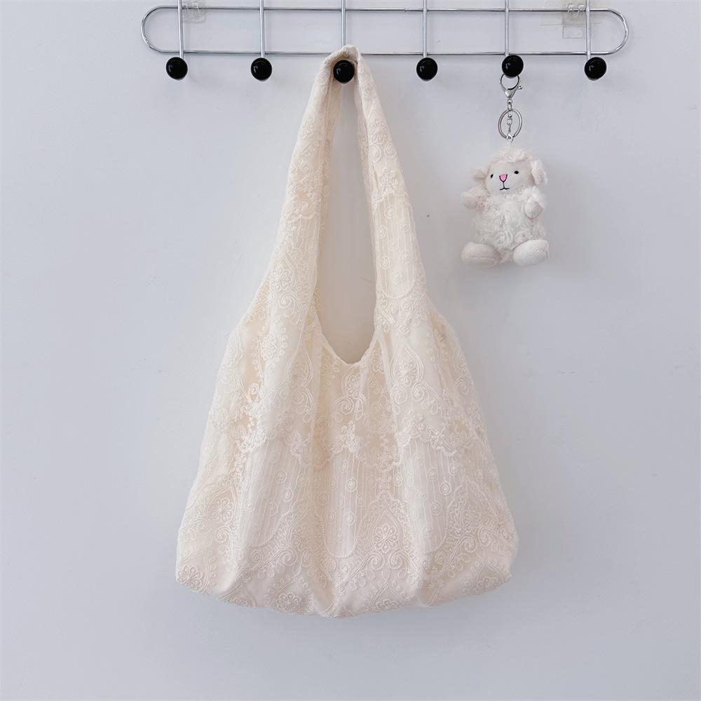 Нежная кружевная сумка через плечо в корейском стиле для студенток – универсальная сумка-жилет для школы и шопинга