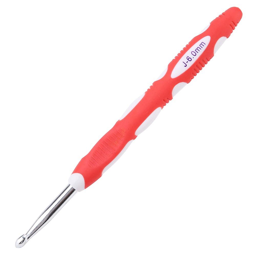 9pcs Plastic Handle Crochet Hooks Set Aluminum Hooks Crochet Hook Kit For Arthritic Hands