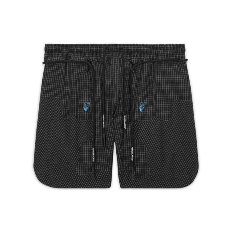 Nike X Off-White с металлической вышивкой, водонепроницаемые шорты на шнурке, мужские брюки, черные DN1703-010