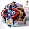 1 шт. Автоматический складной зонт Mega Man - Компактный дизайн с 8 спицами, Прочный пластик и железо, Для ежедневного использования F010647