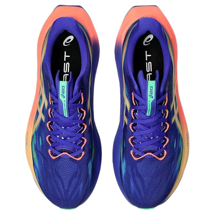 Asics Superblast 3 Удобная посадка Амортизация с возвратом энергии Дышащая поддержка Беговые кроссовки Унисекс кроссовки Синий-Оранжевый 1013A177-400