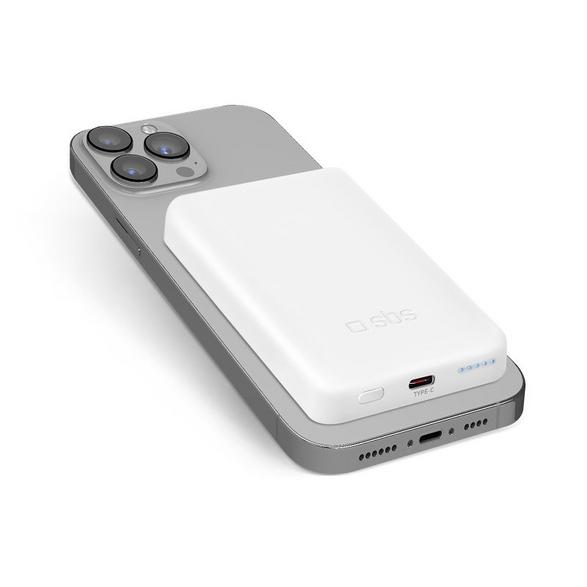 Powerbank sbs 5000 mah wireless magnetic white tebb5000mag1cw