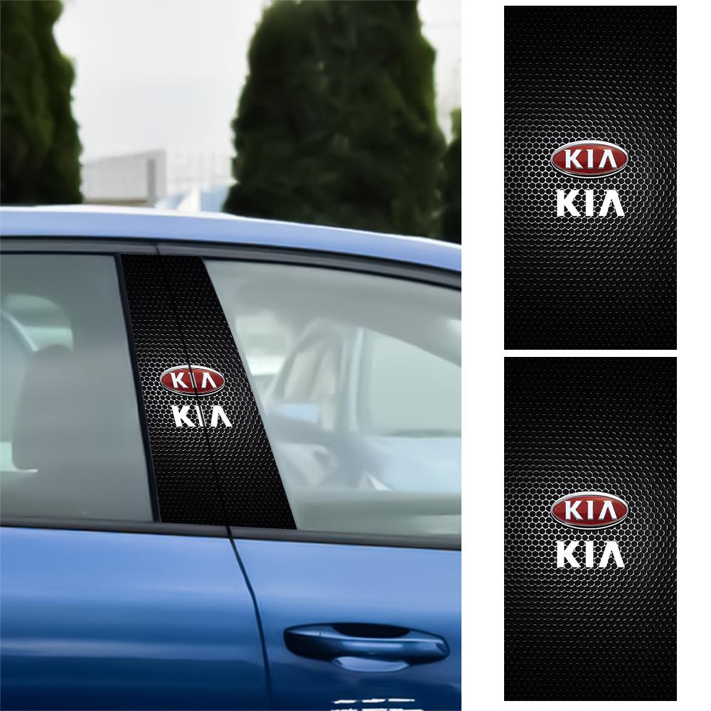 BXBPN1 2Pcs Car B-Pillar Center Column Decoration Stickers for KIA Sportage Niro Rio Ceed Cerato Soul Sorento Picanto Optima K K5 Sonic