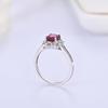 Natural Filled Ruby Jewelry Set July Birthstone 925 Silver Ring Earrings Necklace for Women Wedding Banquet Gifts Rare Precious