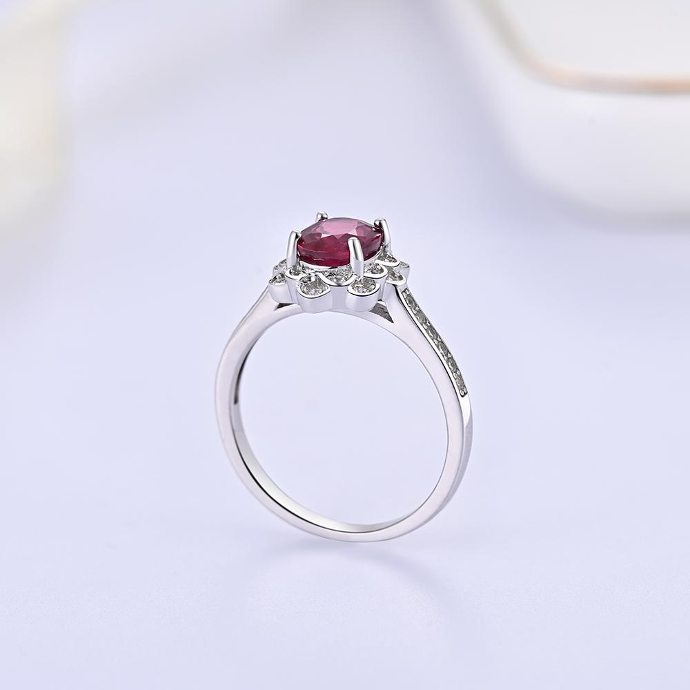 Natural Filled Ruby Jewelry Set July Birthstone 925 Silver Ring Earrings Necklace for Women Wedding Banquet Gifts Rare Precious