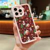 Красочный рождественский узор для чехла iPhone 16 Pro Max iPhone 14 13/15 Милый мультяшный 12/11