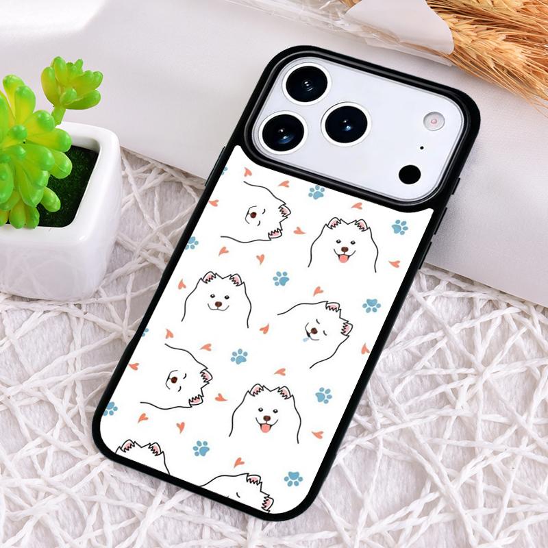 Ударопрочный чехол для телефона с изображением щенка самоеда для iPhone 17 Air 16e 15 11 12 14 13 Pro Max Чехол Coque