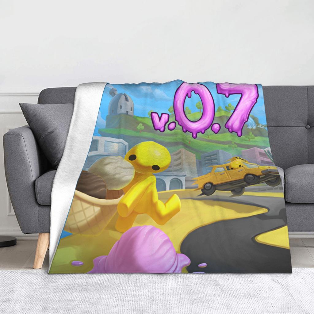 Wobbly Life Online Game Throw Blanket for Couch Soft Fuzzy Plush Blanket 50x60 Inch Multi-size Bedspread for All Seasons