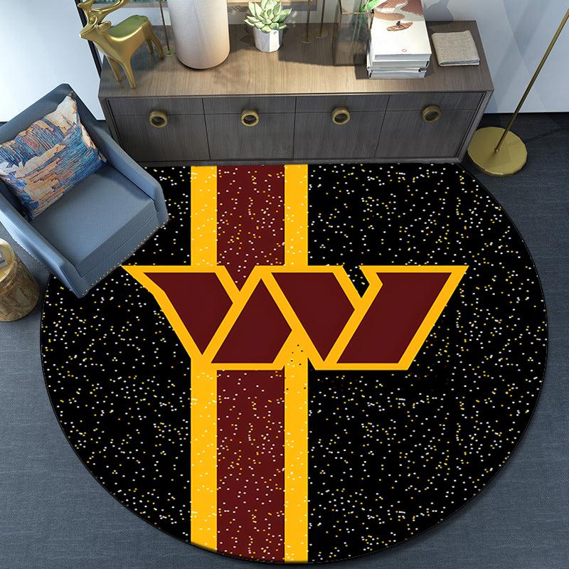 Redskins Football Club Design Round Rug for Livingroom,Bedroom, Palyroom, Chair Rug, Area rug, Circle Carpet, Large Size Fan Christmas gift