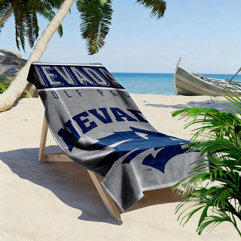 Nevada Wolf Pack Print Beach Towel, Large Soft Quick Dry Towel for Beach Camping Swimming