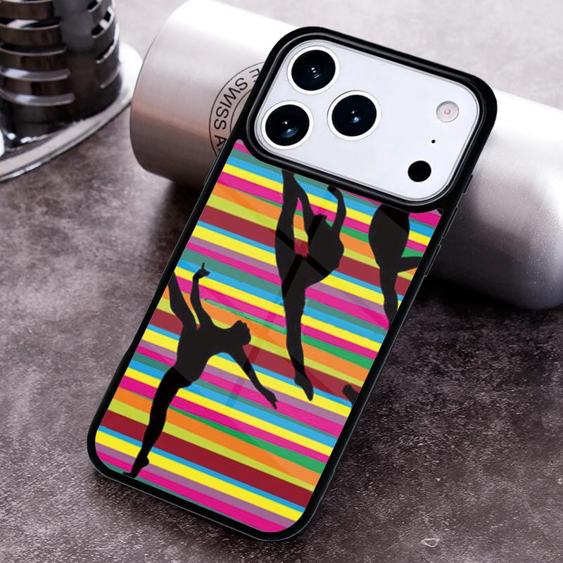Чехол для телефона с силуэтом гимнастки для iPhone 17 16 15 Pro Max Air 14 13 12 11 Plus Ударопрочный чехол