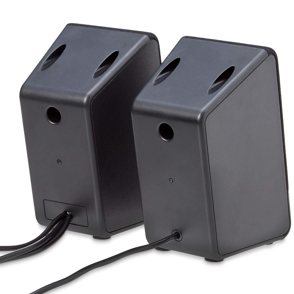 Компьютерный USB-динамик Amazon Basics, черный, с питанием,