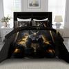 2/3Pcs Egyptian Anubis God Print Duvet Cover Set, 2D Flat Printing King Queen Size Polyester Bedding with Pillowcases