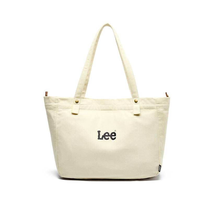 New Lee Canvas Shoulder Bag Regular Unisex Ecru LE240063M-903