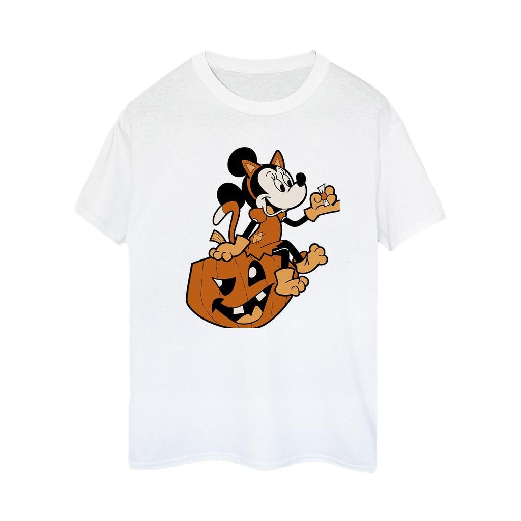 Mickey mouse Womens/Ladies Minnie Mouse Cat Cotton Boyfriend Halloween T-Shirt