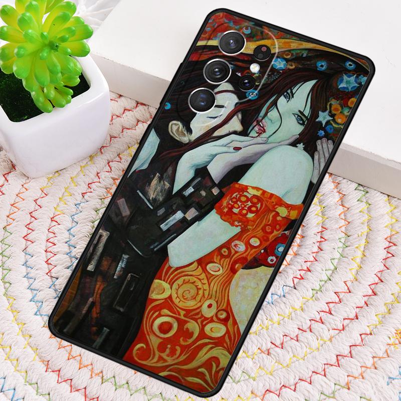 Поцелуй Густава Климта Силиконовый чехол для телефона Samsung Galaxy note 10 pro S26 S25 S24 S23 S22 S21 Plus S25Ultra Capa Cover