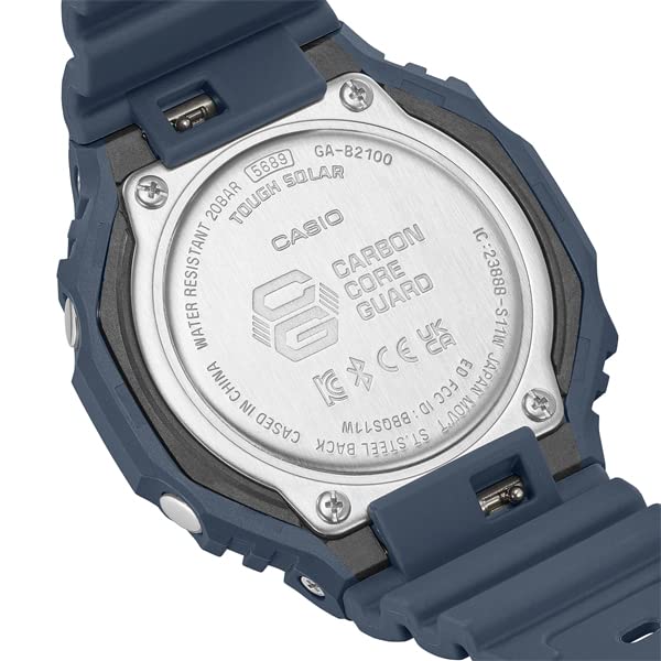 Casio G-SHOCK GA-B2100-2A Солнечные Bluetooth Аналого-Цифровые Часы Сине-Темно-Синие Международная Модель